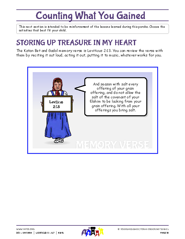 Storing Up Treasure in My Heart (memory verse)