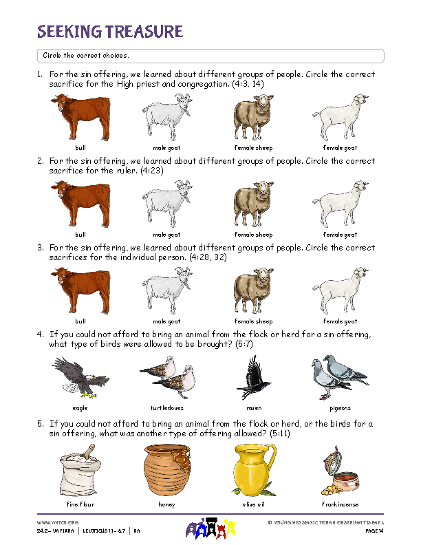 Seeking Treasure (questions from the parsha)