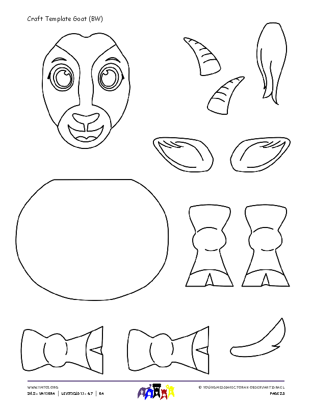 Craft Template Goat (BW)