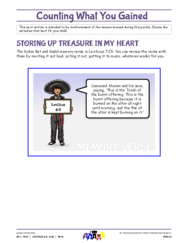 Storing Up Treasure in My Heart (memory verse)