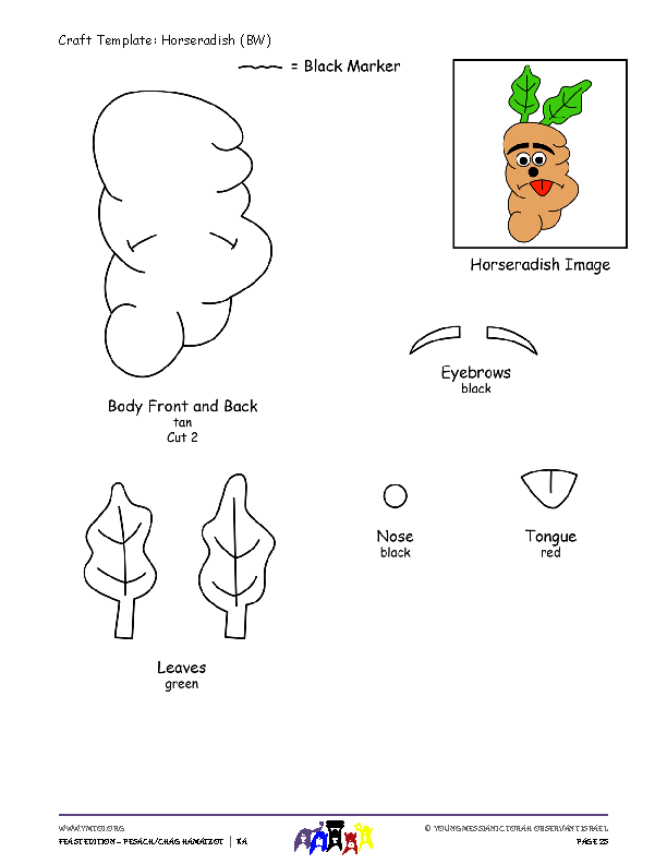 Craft Template Horseradish (BW)
