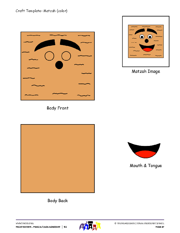 Craft Template Matzah (color)