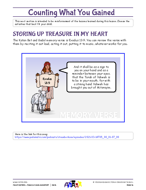 Storing Up Treasure in My Heart (memory verse)