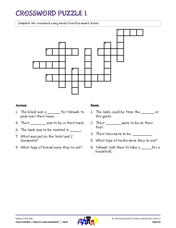 Crossword Puzzle 1