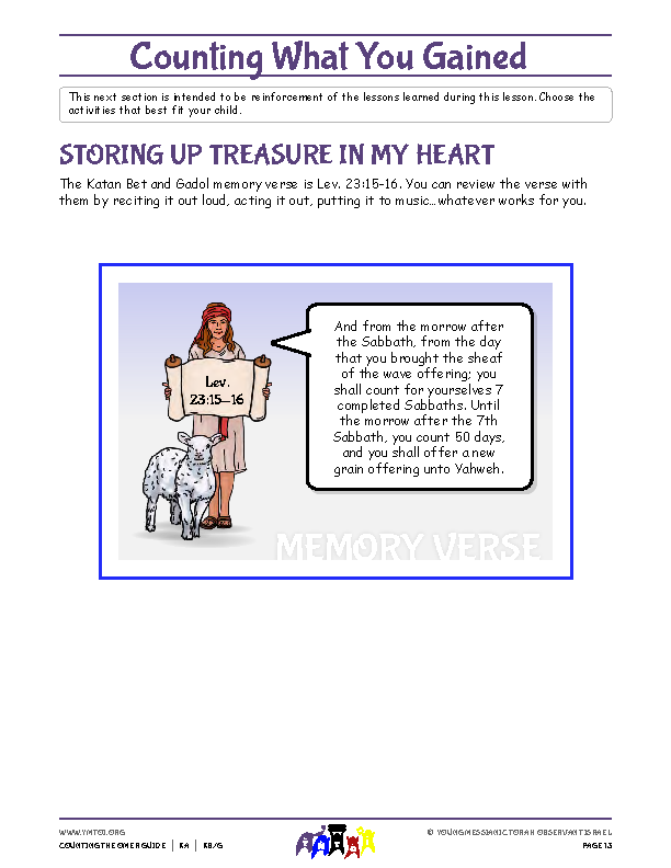 Storing Up Treasure in My Heart (memory verse)