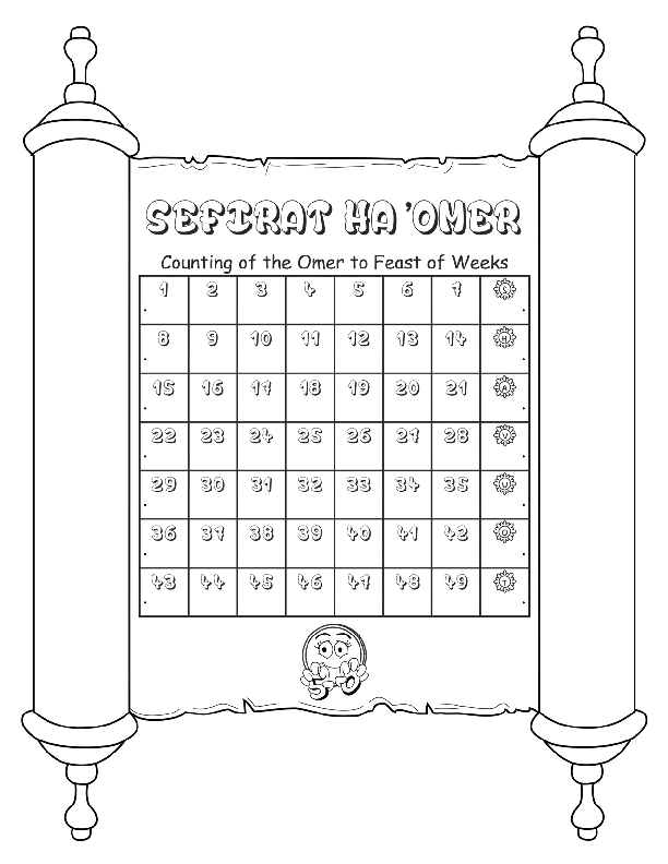 Craft Template Torah Scrolll (BW)