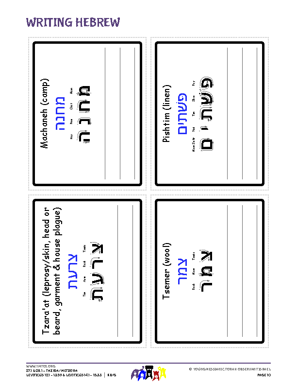 Writing Hebrew