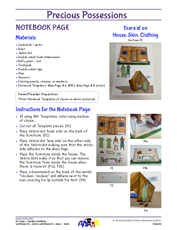 Notebook Page Instructions