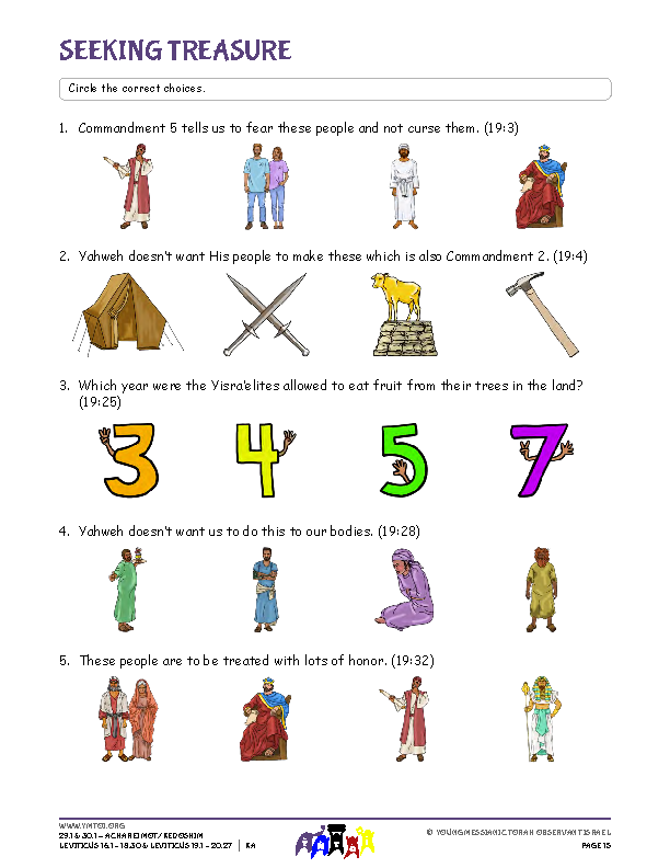 Seeking Treasure (questions from the parsha)