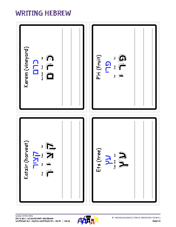 Writing Hebrew