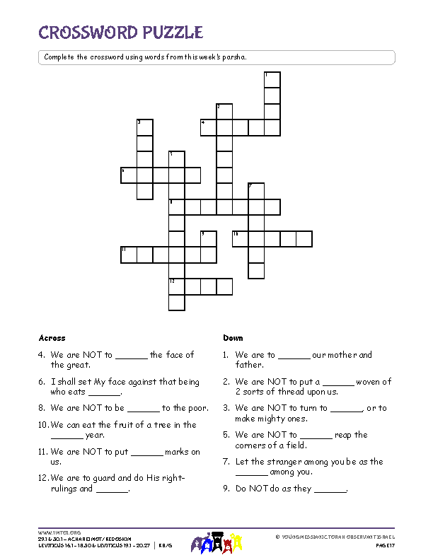 Crossword Puzzle