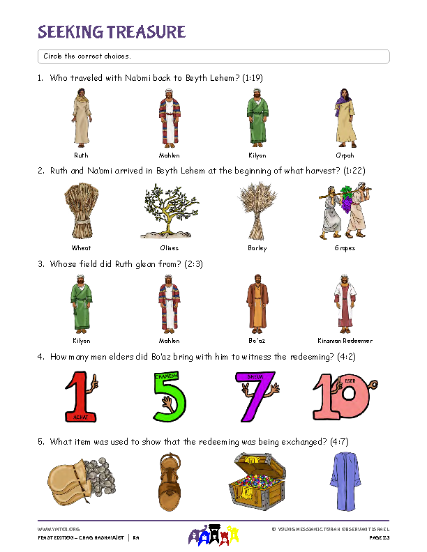 Seeking Treasure (questions from the parsha)