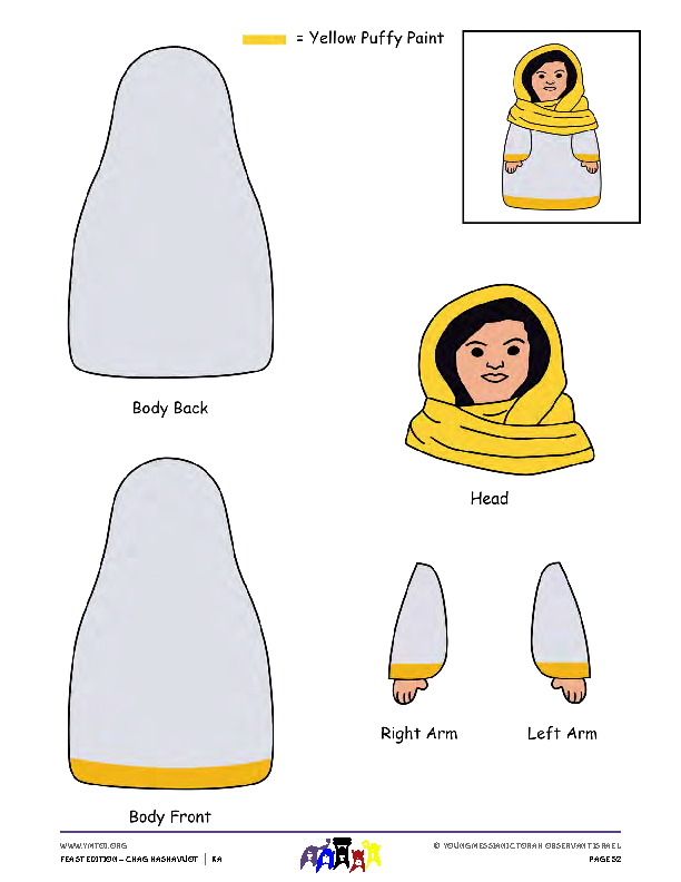 Craft Template - Ruth Stick Puppet