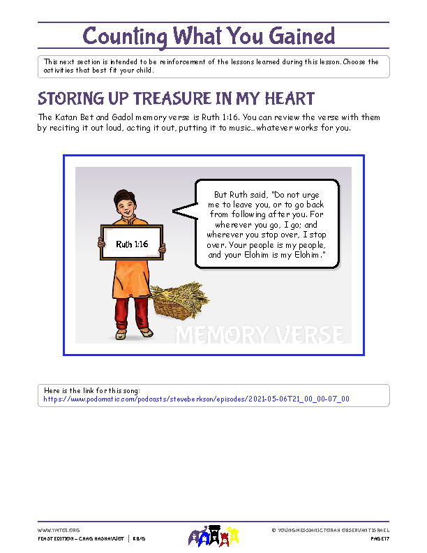 Storing Up Treasure in My Heart (memory verse)