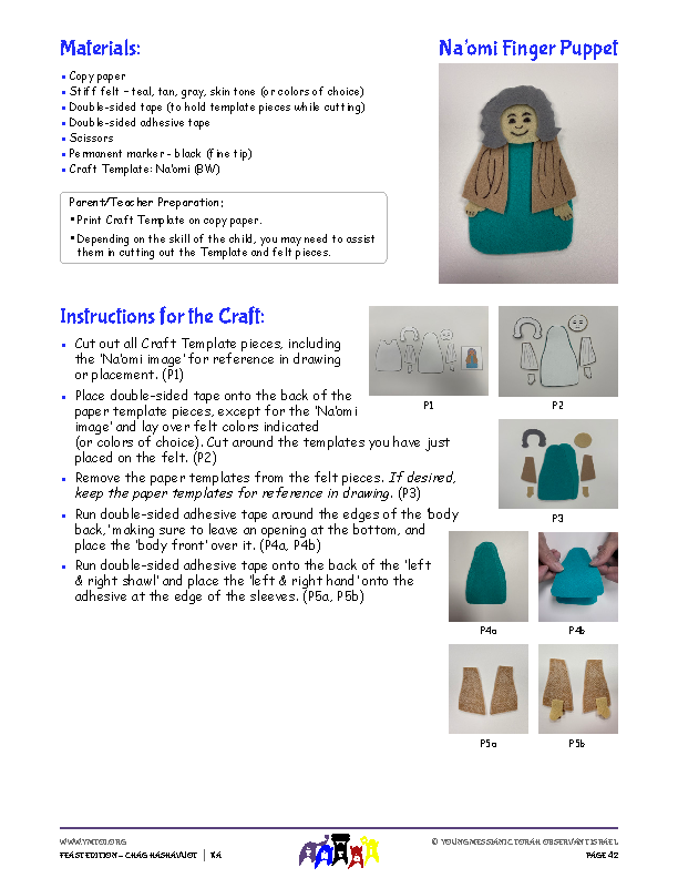 Craft Instructions  - Na'omi Finger Puppet