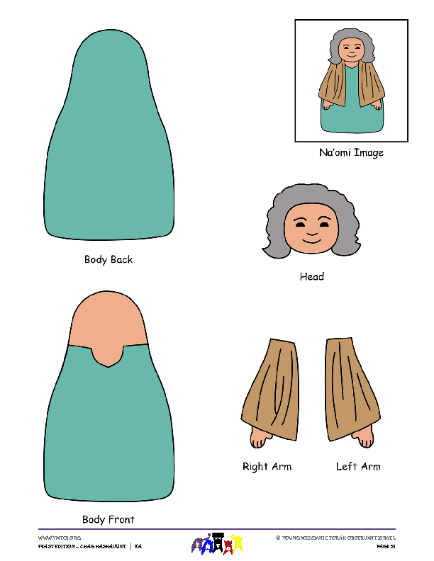 Craft Template - Na'omi Stick Puppet