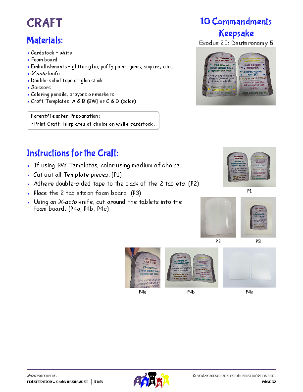 10 Commandments Keepsake