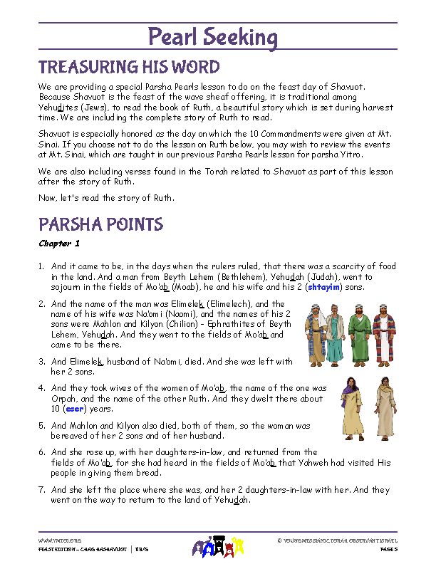 Parsha Points (main lesson content)