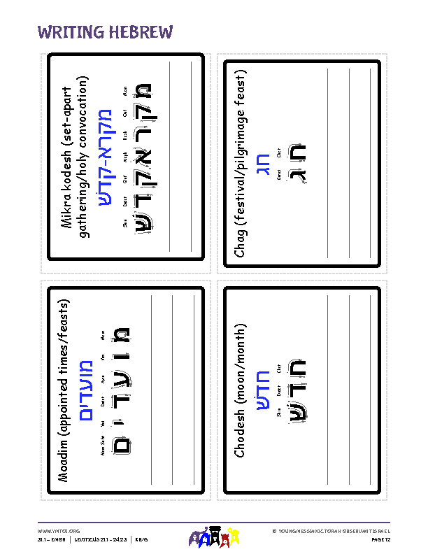 Writing Hebrew
