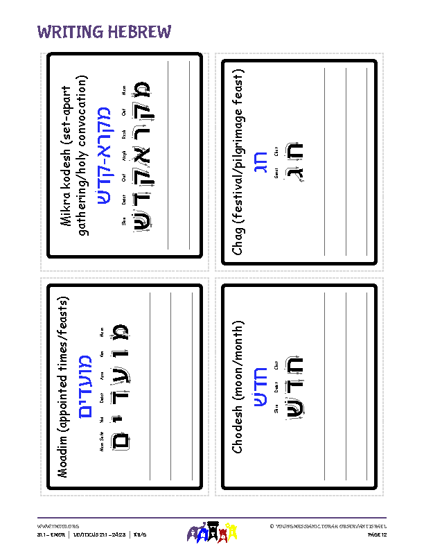 Writing Hebrew