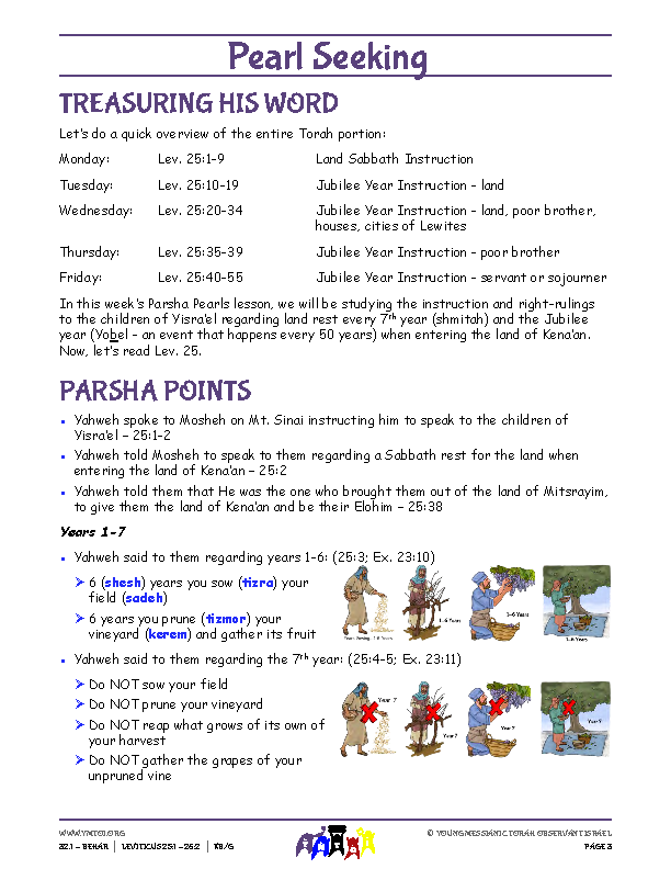 Parsha Points (main lesson content)