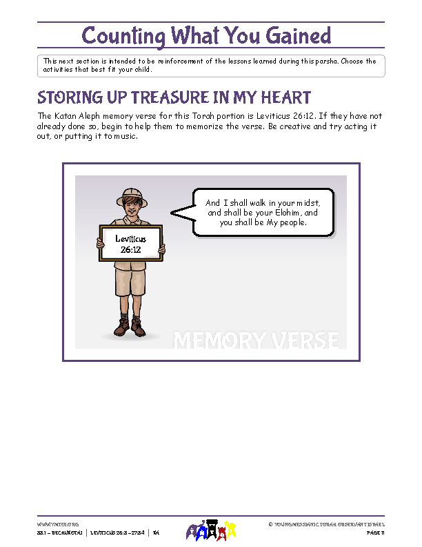 Storing Up Treasure in My Heart (memory verse)