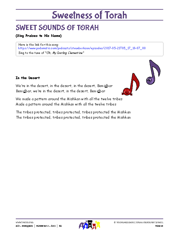 Sweet Sounds of Torah (song corresponding to the parsha)
