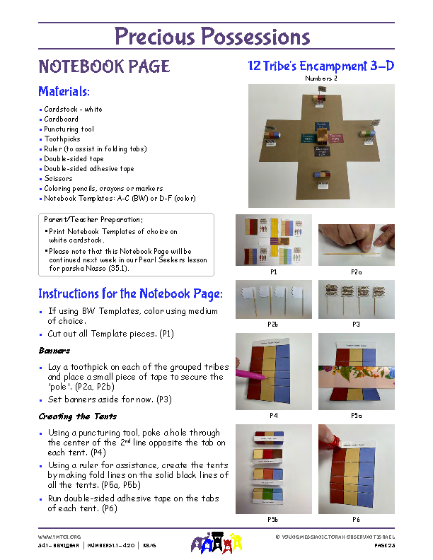 Notebook Page Instructions