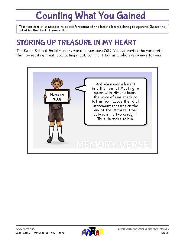Storing Up Treasure in My Heart (memory verse)