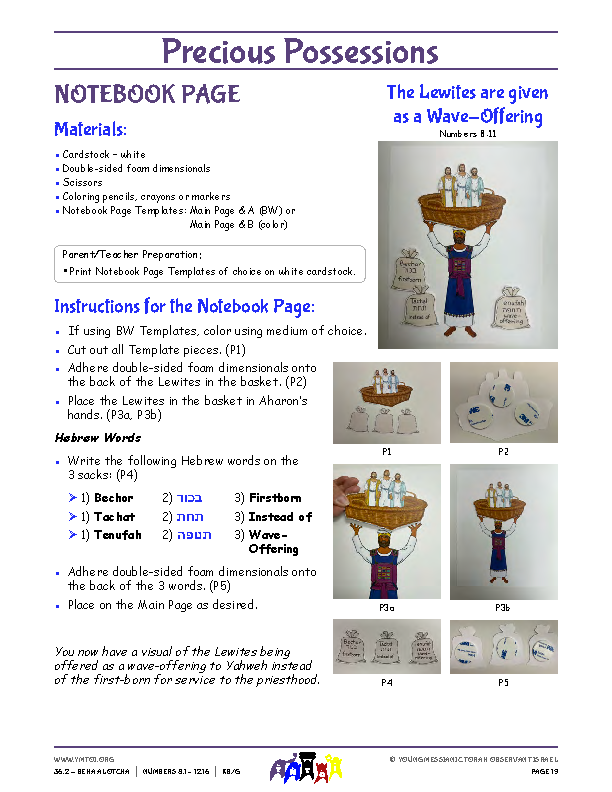 Notebook Page Instructions