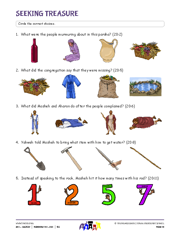 Seeking Treasure (questions from the parsha)
