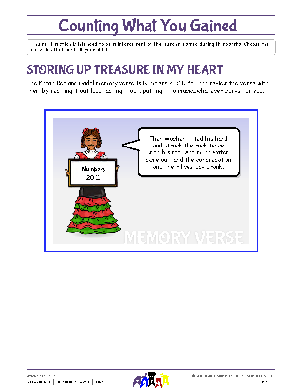 Storing Up Treasure in My Heart (memory verse)