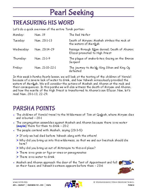 Parsha Points (main lesson content)