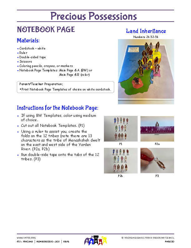 Notebook Page Instructions