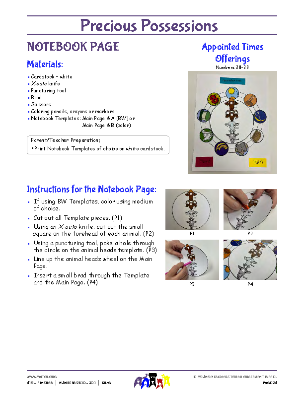 Notebook Page Instructions