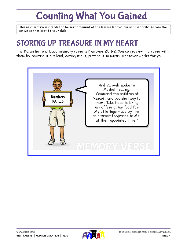 Storing Up Treasure in My Heart (memory verse)