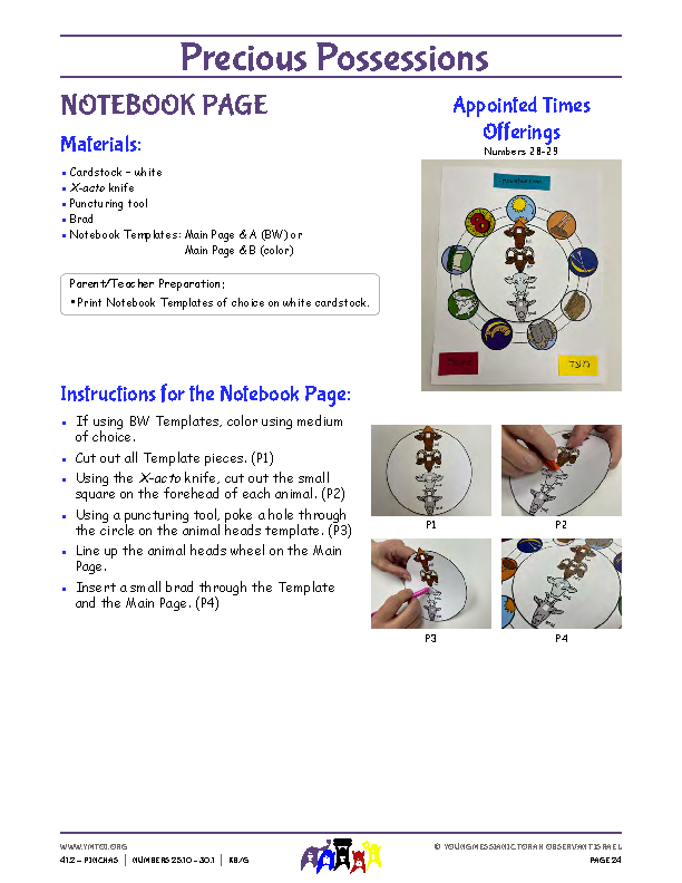 Notebook Page Instructions