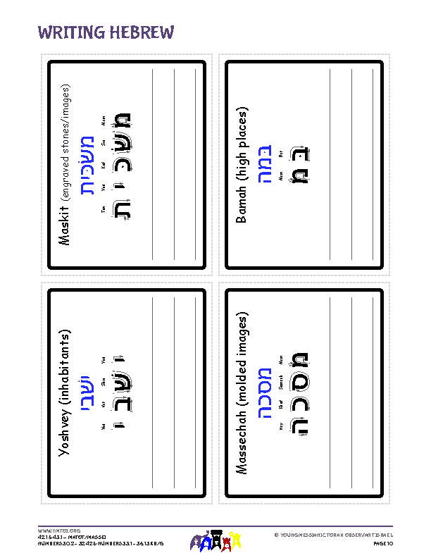 Writing Hebrew