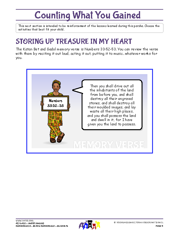 Storing Up Treasure in My Heart (memory verse)