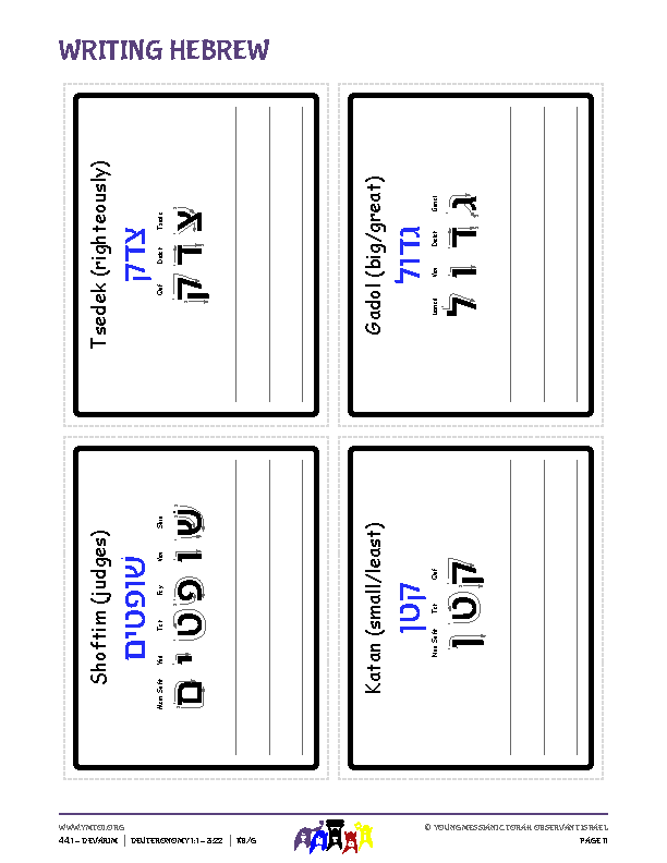 Writing Hebrew