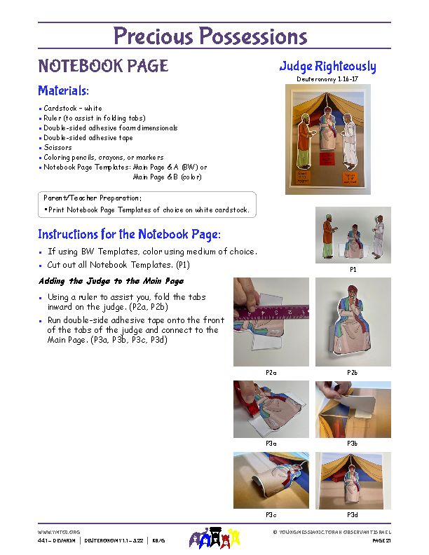 Notebook Page Instructions