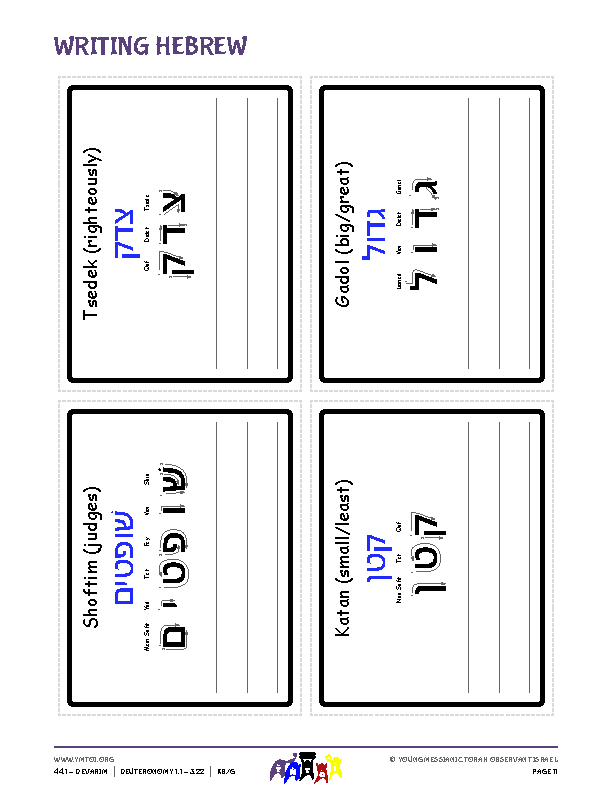 Writing Hebrew