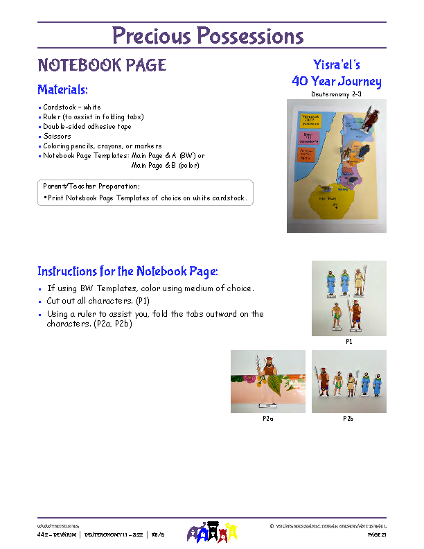 Notebook Page Instructions