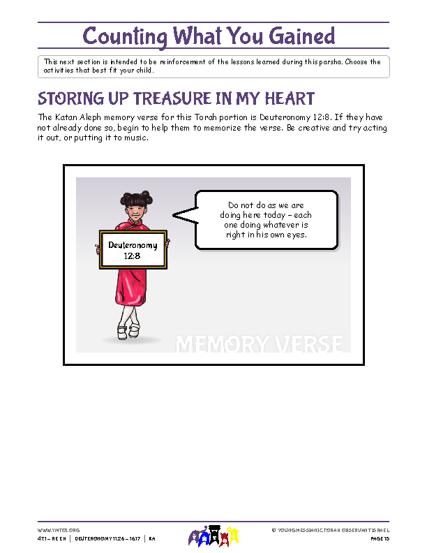 Storing Up Treasure in My Heart (memory verse)