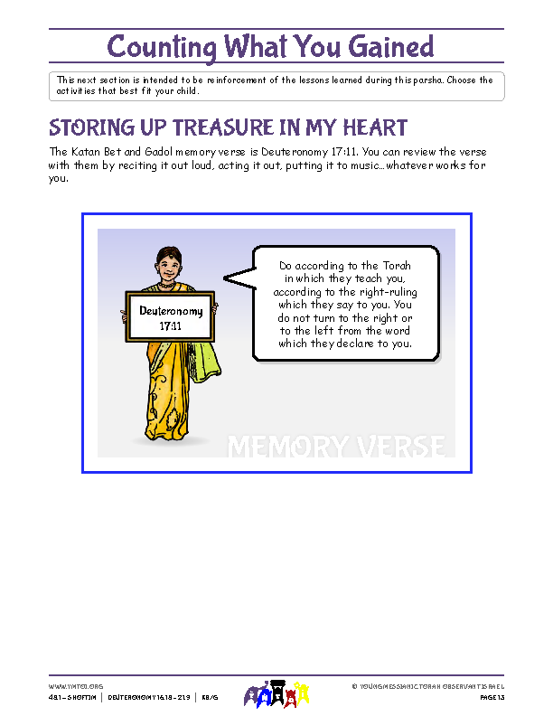 Storing Up Treasure in My Heart (memory verse)