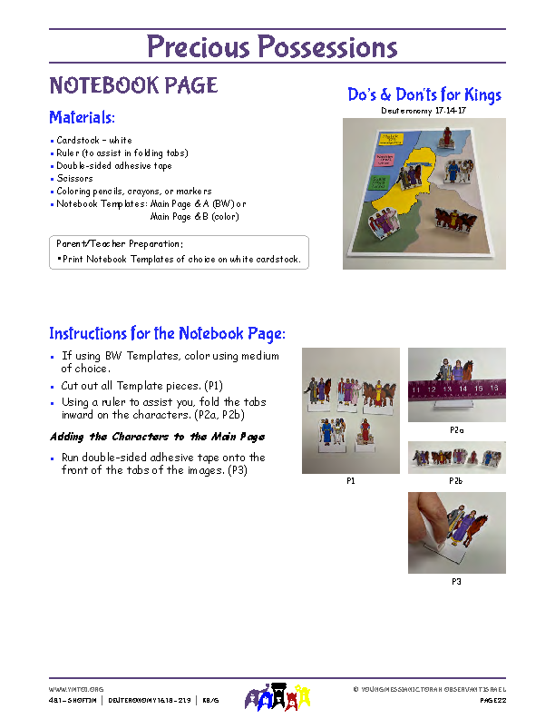 Notebook Page Instructions