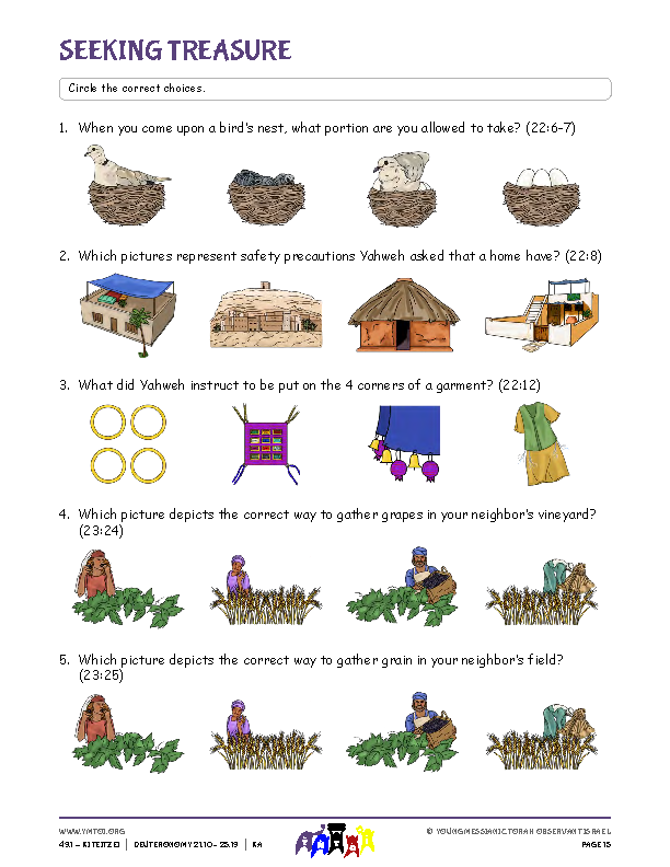 Seeking Treasure (questions from the parsha)