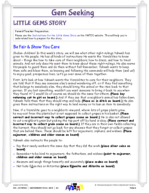 Little Gems (story for younger children)