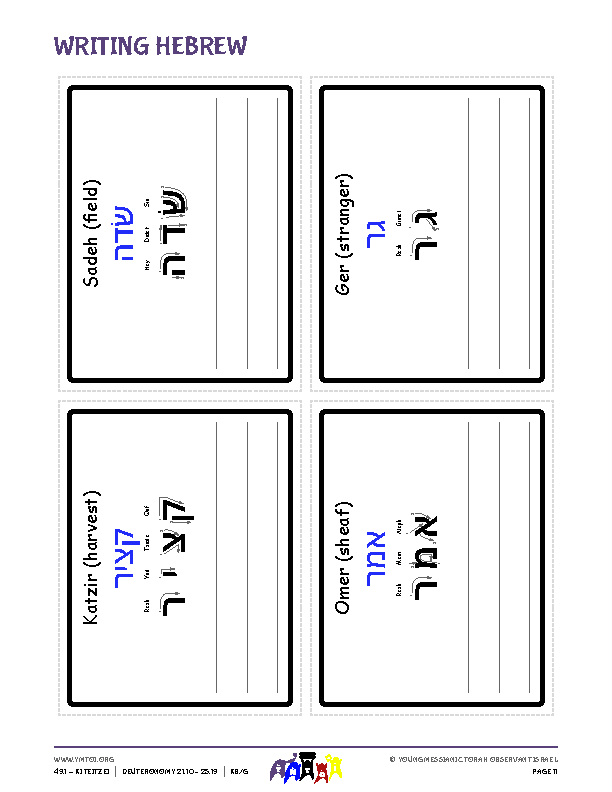 Writing Hebrew