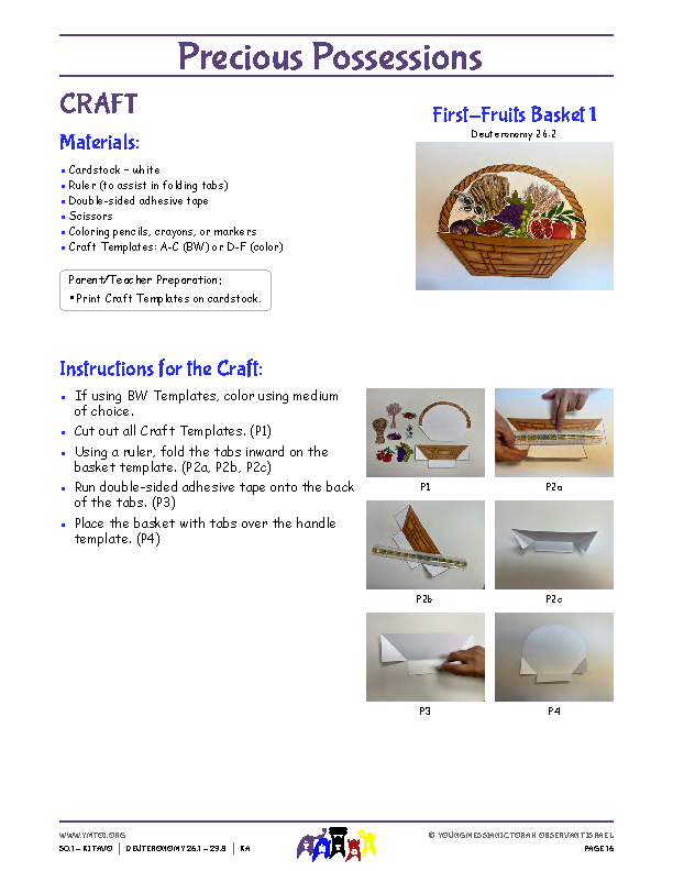 Craft Instructions - First-Fruits Basket 1